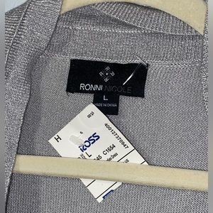 Ronni Nicole - sparkly silver shrug sweater - New!